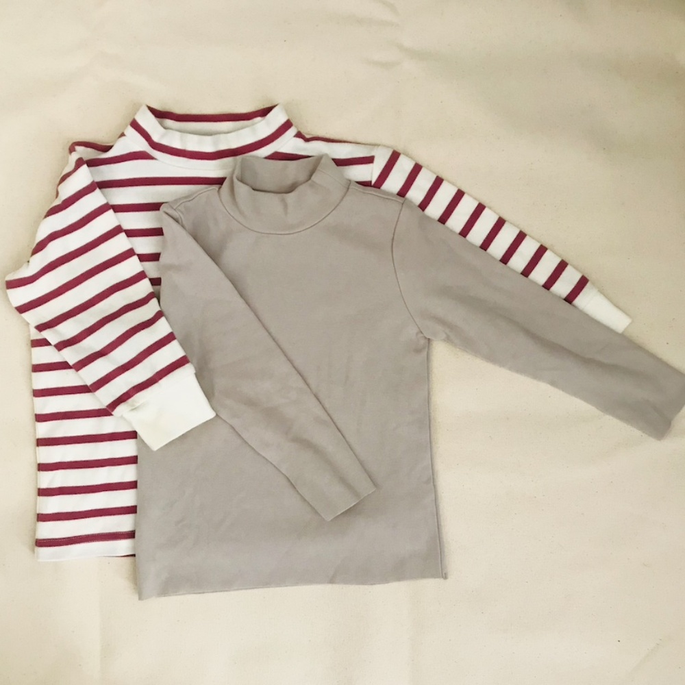 Muji, Marc & Janie Kids Turtleneck Long Sleeve Tops 3T | Thick | 2-Pack